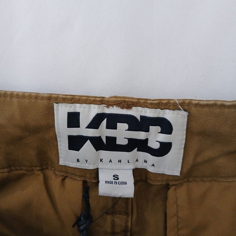 KBB by KAHLANA Women's Mid-Rise Straight Leg 'The Cargo Jogger' - Tan S NWT - Picture 4 of 6